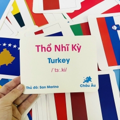 Bộ flash card quốc kỳ các nước bản mới