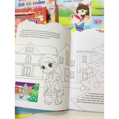 Bé tô màu và đọc truyện bộ 8 cuốn