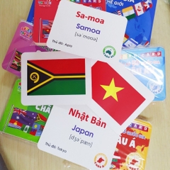 Flash card quốc kỳ các quốc gia trên thế giới - HỘP VÀNG
