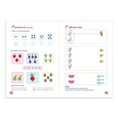Sách toán tư duy cho bé 4-6 tuổi, sách gồm 124 trang