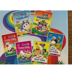 Bộ tô màu bé trai 10 cuốn (Siêu nhân, nhân vật hoạt hình, doremon)