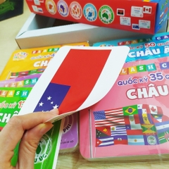 Flash card quốc kỳ các quốc gia trên thế giới - HỘP VÀNG