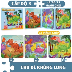 Xếp Hình nam Châm Puzzle tranh ghép 3in1 (40 bộ/thùng)