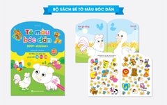 Bộ sách tô  màu bóc dán 100+ sticker