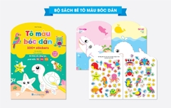 Bộ sách tô  màu bóc dán 100+ sticker