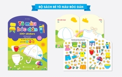 Bộ sách tô  màu bóc dán 100+ sticker