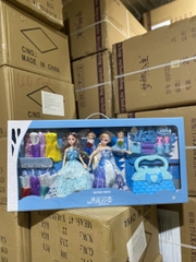 Set 4 Búp bê Elsa trang điểm túi xách nhiều váy 125-73(18 bộ/thùng)