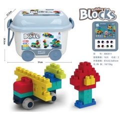 Lego nhựa dẻo (Xanh)-16