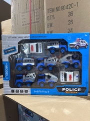 Set 8 xe cảnh sát mã DYB168-91
