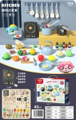 Bộ nấu ăn 45PCS Hồng/Xanh mã NX219-6B