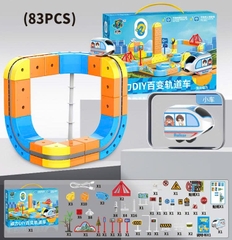 Bộ lắp ghép đường ray xe lửa từ tính 83PSC- 36