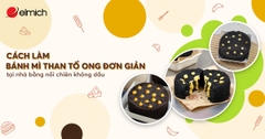 Cách làm bánh bông lan than tổ ong “hot trend” đơn giản tại nhà bằng nồi chiên không dầu Elmich