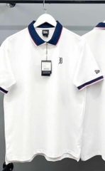 Áo New Era Polo Trắng Cổ Xanh