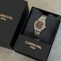 Carnival Wrist Watch 8131L Brown Diamond Size 33