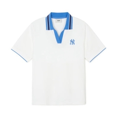 Áo MLB Polo White Blue 3FPQB0343GP001