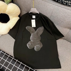 ÁO THUN ADLV FUZZY RABBIT ĐEN