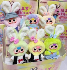 Móc khóa Gấu bông Baby Three Macaron Bunny