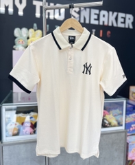 Áo New Era Polo Begie Viền Đen