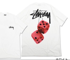 Áo Stussy White Xí Ngầu Đỏ
