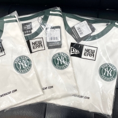 Áo New Era Trắng bo Xanh lá