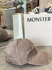 Nón LA begie chữ trắng