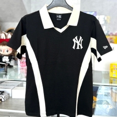áo new era polo đen viền begie
