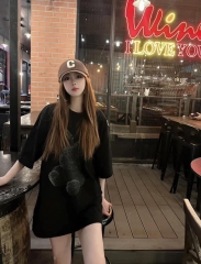 ÁO THUN ADLV FUZZY RABBIT ĐEN