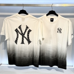 Áo New Era NY Trắng Loang Đen