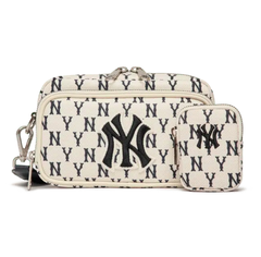 Túi Đeo Chéo MLB Monogram Mini New York Yankees - Trắng