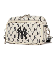 Túi Đeo Chéo MLB Monogram Mini New York Yankees - Trắng