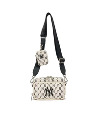 Túi Đeo Chéo MLB Monogram Mini New York Yankees - Trắng