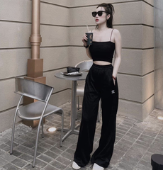 Quần Adidas Wide Leg Pants Black [ FM1740 ]