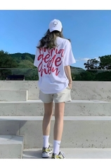 Áo Maria Ge De Bien Trắng Chữ Hồng