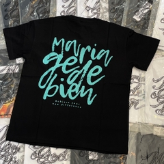 Áo Maria Ge De Bien Đen Chữ Xanh Dương