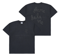 ADLV EMBOSSING SCRIPT LOGO SHORT SLEEVE T-SHIRT CHARCOAL