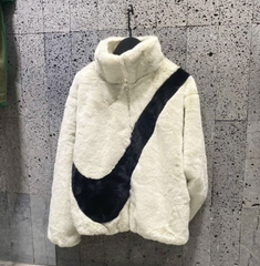 Áo Nike Lông Sportswear Faux Fur Jacket Cream [ DM1760-238 ]