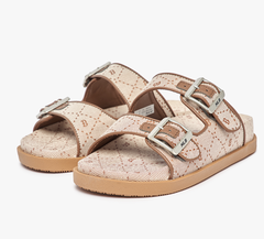 Dép quai ngang unisex Jacquard Diamond Monogram