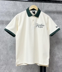 áo new era polo kem viền xanh