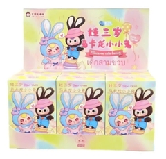 Móc khóa Gấu bông Baby Three Macaron Bunny