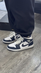 Giày Nike Air Jordan 1 Mid White/ Metalic Gold 554724 174