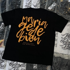 Áo Maria Ge De Bien Đen Chữ Cam