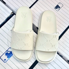 Dép MLB Chunky Mound Dia Monogram White