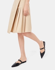 Giày Mules Bệt Phối Khóa Trang Trí
