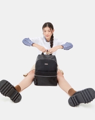 Balo Tối Giản Phối Họa Tiết Ô Vuông