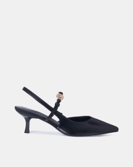 Giày Cao Gót Slingback Phối Khoá La Bàn