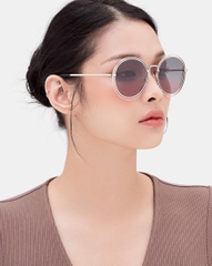 Mắt Kính Vuông Phối Viền Kim Loại
