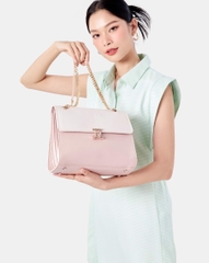 Túi Xách Trung Top Handle Trang Trí Khoá