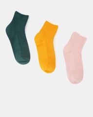 Vớ Cổ Cao Bộ 3 Đôi Kiểu Trơn