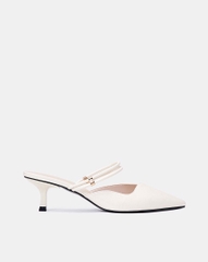 Giày Mules Lượn Sóng Gót Thanh