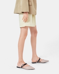 Giày Mules Bệt Phối Khóa Trang Trí